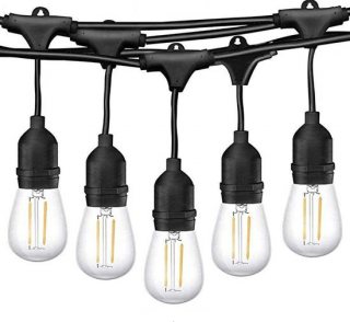 Homèlle Lichtsnoer - 15 LED - 15 meter - Warm-wit - Tuinverlichting - Kerstverlichting - Buitenverlichting - Lichtslinger - Lampjes slinger - Transparant