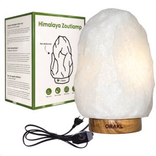 Dimbare Himalaya Zoutlamp Bliss - 6-8 KG en ca. 28 cm - Nachtlamp - Tafellamp - Cadeauverpakking