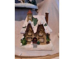 kerstdorp set van 4 huisjes met een bakkerij en een speelgoedwinkel lxbxh 11x9x13 kersthuis
