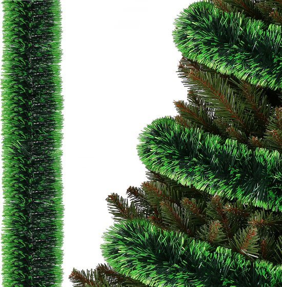 Springos Kerstslinger | Guirlande | Kerstversiering | 6 m | Groen/Zwart