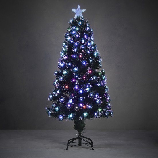 Luca Lighting Abbey kunstkerstboom met Fibre Optic Verlichting  - H120 x ∅55 cm - Multikleur