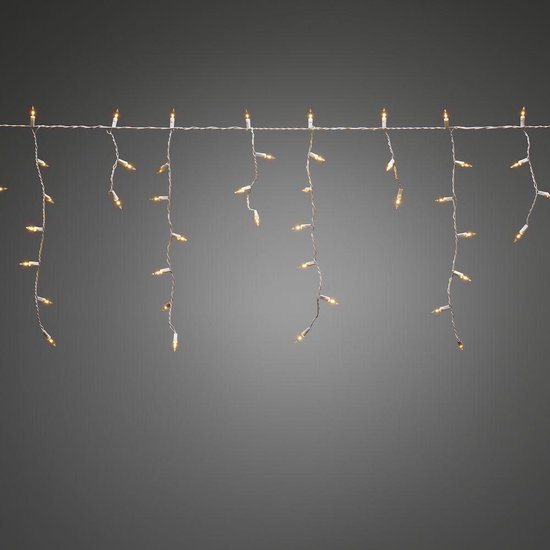 Lichtgordijn voor buiten - 400 LEDs - 2200K Extra warm wit - 10 meter - Kerstverlichting - korte ijspegelverlichting
