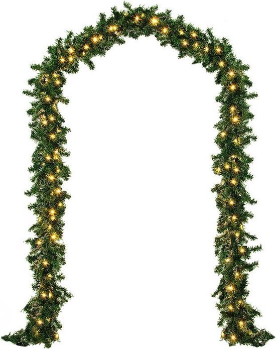 Nordlandia Guirlande Met verlichting - Timer - Kerstversiering - 500CM - Kerstslinger - Kerstdecoratie - 100 LED - Batterij