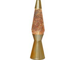 i-Total Lavalamp - Lava Lamp - Sfeerlamp - 40x11 cm - Glas/Aluminium - 30W - Glitter - Goud - XL1770