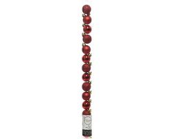 Decoris Kerstbal Plastic Mix 3Ass Kerstrood dia3cm