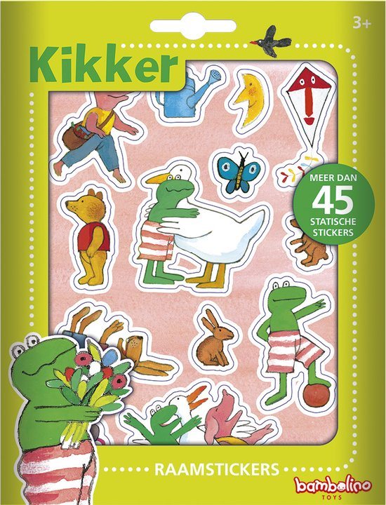 Kikker raamstickers, niet permanente verplaatsbare stickers met speelachtergrond - Bambolino Toys