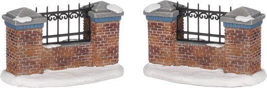 Luville - Zoo stone wall 2 pieces - Kersthuisjes & Kerstdorpen