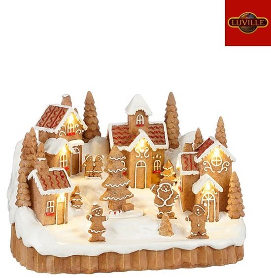Luville Wintertafereel – 24,5 x 16 x 16,5cm – Bruin