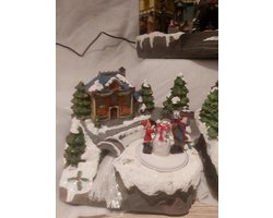 kerstdorp huisjes set van 3 stuks met licht en beweging lxbxh 19x16x15cm winterdorp kerst