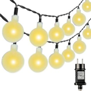 JPro Blurry 100 Warm Wit LED Lichtsnoer Buiten op Netstroom 15 meter Tuinverlichting - Buiten Lichtslinger Waterdicht en Energiezuinig - 100 LED Lampen Tuin Verlichting Met Stekker - 15+2m - ø2,5cm