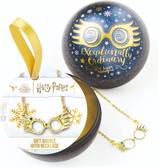 The Carat Shop - Harry Potter Luna Lovegood Kerstbal - Cadeaubal met Ketting
