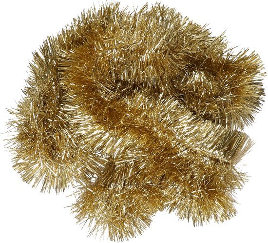 Decoris - Kerstslinger - Guirlande - goud - glanzend lametta - 270 cm