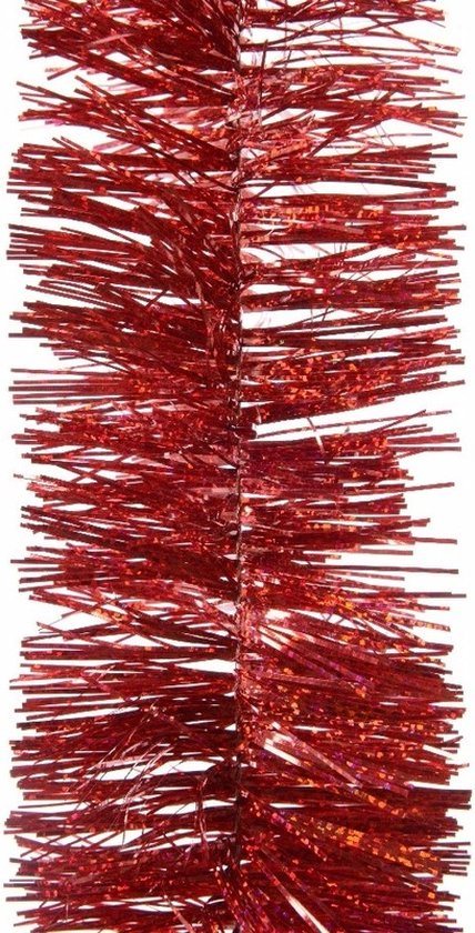 2x Kerstboom folie slinger rood 270 cm - rode kerstslingers