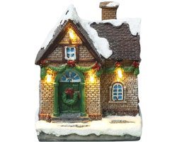 Miniatuur Kerstdorp Huis met Verlichting - 3D Winterdecoratie voor Kerst