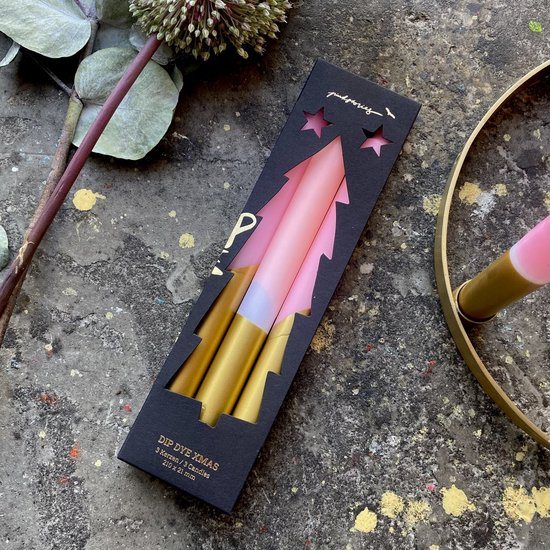 Pink Stories - Kaarsen - Dip Dye - Kerst - Christmas - X-MAS Cosy Blush