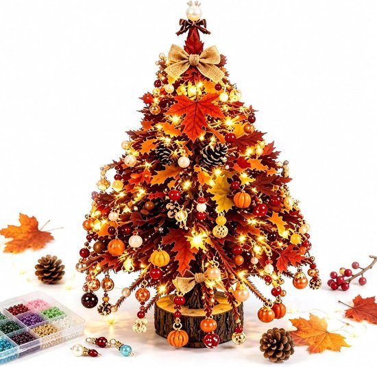 DIY Kerstboom Set met kralen en kleurrijke versieringen - B
