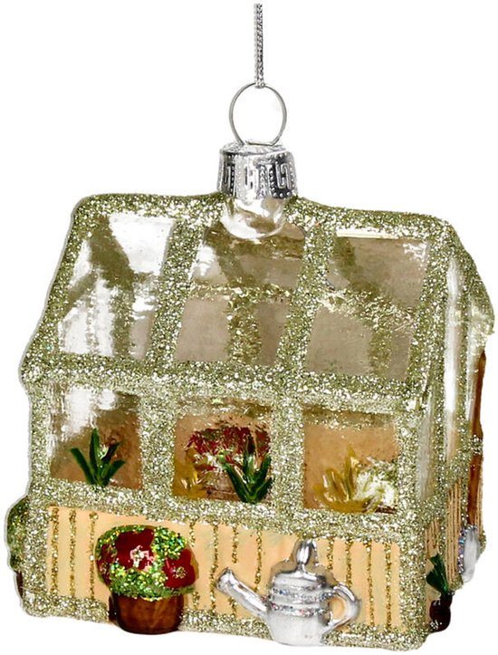 HD Collection – Glazen Kerstornament Hanger – Glasshouse/Kas Design – 7,5 cm – Sfeervolle Kerstdecoratie