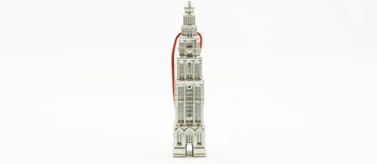 Kersthanger Martinitoren Groningen 3D geprint - Zilver
