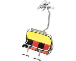 Jaegerndorfer - 87300 Zetel voor 4 Personen Zwart Rood Miniatuur Model - 1:32 - Kerstdorp