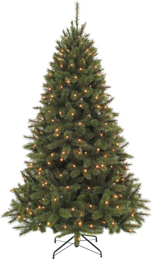 Triumph Tree Bristlecone Kunstkerstboom met LED Verlichting - Kunst Kerstboom H185 x Ø130 cm - Donkergroen