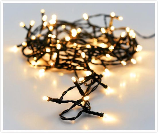 Kerstverlichting 120 led- 9m - extra warm wit - Timer - Lichtfuncties - Geheugen - Buiten -Binnen