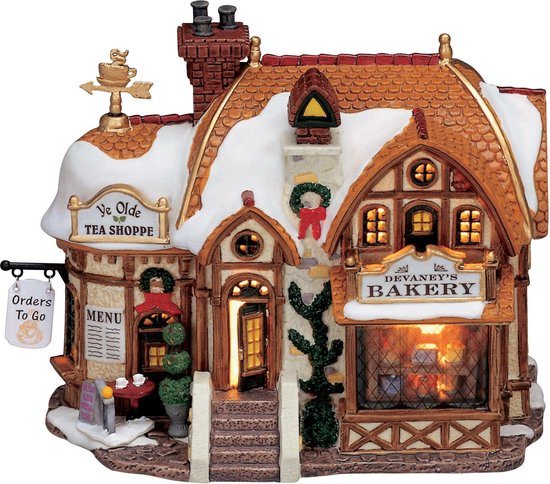 Lemax - 'Devaney's Bakery' - Verlicht gebouw - Exclusief adapter (werkt ook op batterijen)