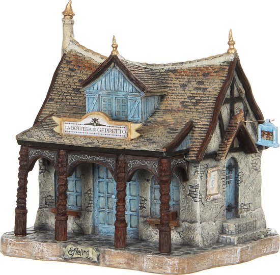 Luville Efteling Miniatuur Huis van Gepetto - L19 x B14,5 x H19 cm