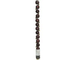 Decoris Mini kerstballen - 14x st - mahonie bruin - D3 cm - kunststof - kerstversiering