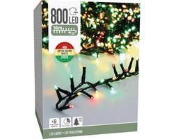 Microcluster Kerstverlichting- 800 led - 16m - three tone traditional - Timer - Lichtfuncties -Buiten-Binnen