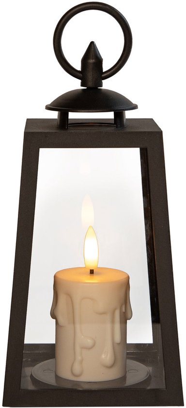 Annas collection - Lantaarn met druipkaars 20,5x10 cm