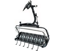 Jaegerndorfer - 86505 Zetel voor 6 Personen D-Line Zwart Grijs Miniatuur Model - 1:32 - Kerstdorp