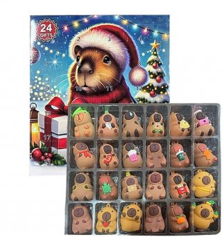 Capybara adventskalender 2026 - 24 dagen kerst countdown speelgoed - kalender speelset voor de feestdagen - verjaardagen - voor kinderen en volwassenen
