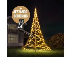 Lumedi 880 - 6 meter - LED Kerstboom Buiten - Vlaggenmast Verlichting - 880 Warm Wit Led Lampjes - Afstandsbediening - Kerstverlichting