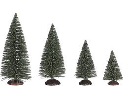 LuVille Kerstdorp Miniatuur Bomen - Set van 21 stuks