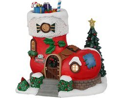 Sfeervol Verlicht Elfenhuisje - Kerstdorp Miniatuur met Batterijvoeding