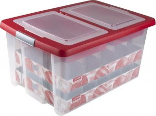 Famanu – Opbergbox voor kerstballen, 51L, geschikt voor 40 ballen