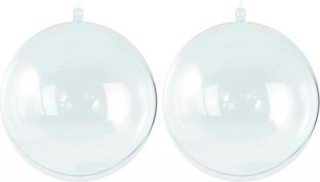 Hobby/diy kerstballen - 10x - transparant - D5 cm - kunststof - knutselen - kerstballen maken