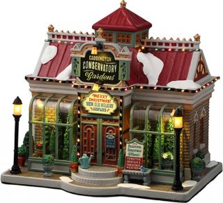 Lemax - Caddington Conservatory Gardens, With 4.5v Ad - Kersthuisjes & Kerstdorpen