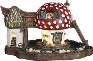 LuVille Efteling Miniatuur Kabouterhuis - L13,5 x B9 x H7 cm