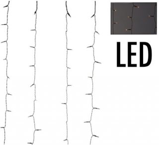 Gordijnverlichting Met Watervaleffect - 220Led - 200X100Cm - Warm Wit