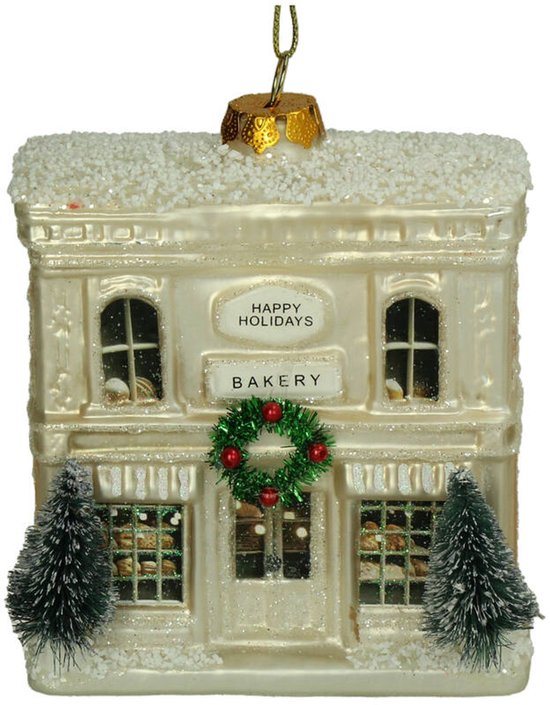 HD Collection Glazen kerstornament kerst hanger Bakkerij 12.5 cm