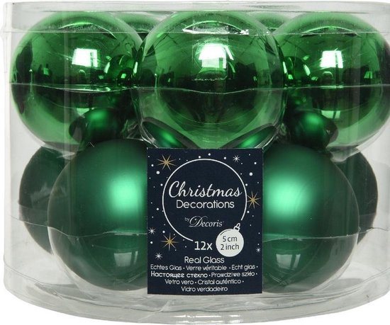 Decoris kerstballen - 10 stuks - 6cm - Glas
