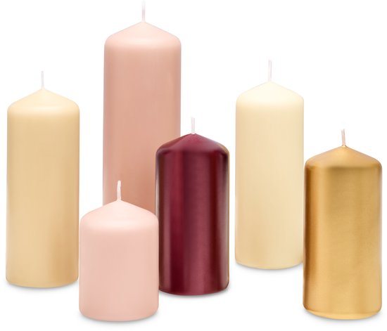 Bolsius - Gladde Stompkaarsen set - Haptic Luxury - 6 stuks