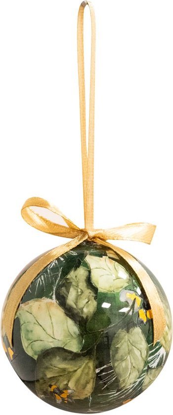 TS Collection - Kerstbal Bee green - Los - Metaal & Epoxy - Exclusieve woonitems voor binnen - Handgemaakt - Unieke print - Designed by Lammie