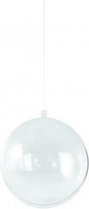 Hobby/diy kerstballen - 5x st - transparant - D7 cm - kunststof - knutselen - kerstballen maken
