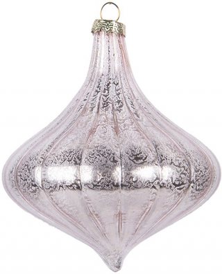 Clayre & Eef Kerstbal Overig Ø 10x10 cm Roze Glas Kerstballen