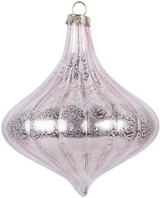 Clayre & Eef Kerstbal Overig Ø 10x10 cm Roze Glas Kerstballen