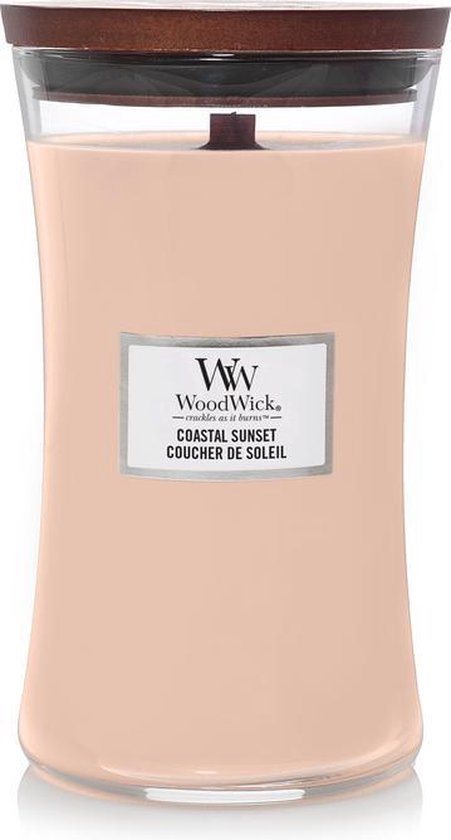 WoodWick Hourglass Large Geurkaars - Coastal Sunset - 130 branduren
