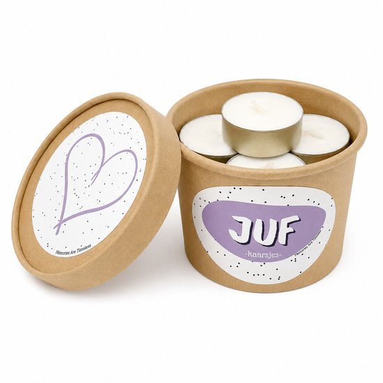Juf Kaarsjes - Theelichtjes Voor De Juf - Juf Cadeau - Memories Are Timeless