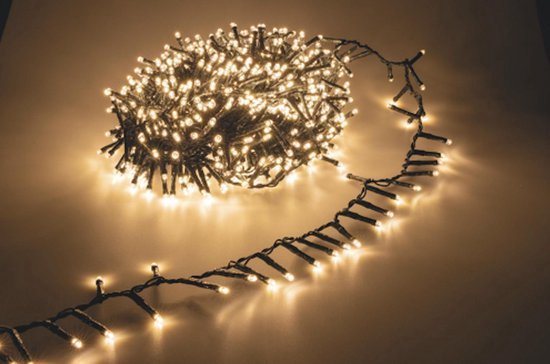 Cluster Kerstverlichting - 20 meter - warm wit - 1000 LED'S